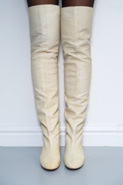 CHLOE SNAKESKIN BOOTS (EU 36)