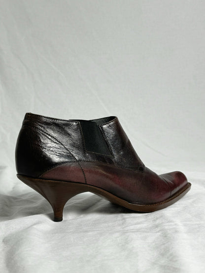 MIU MIU KITTEN HEEL CHELSEA BOOTS
