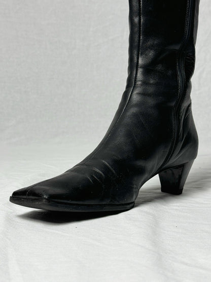 MIU MIU SQUARE TOE MID CALF