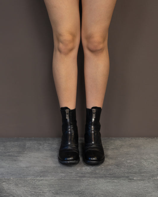BLACK GUIDI ZIP UP BOOTS (EU 36)