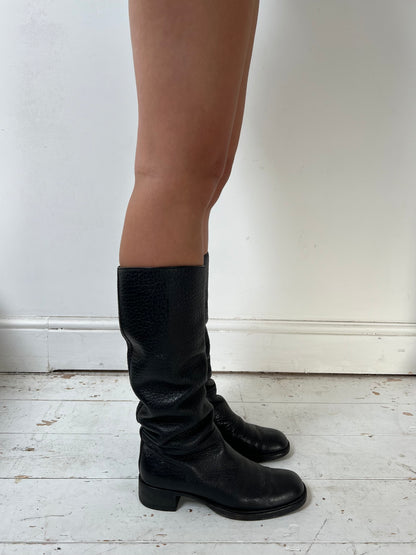 PRADA MID CALF BOOTS (EU 37.5)